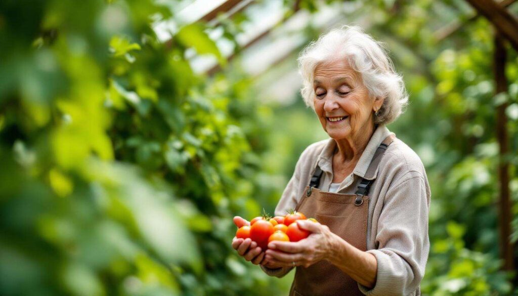 Eine Rentnerin erntet Tomaten bis Weihnachten – ihr Geheimnis ist ein einfacher Schutzbau im Garten