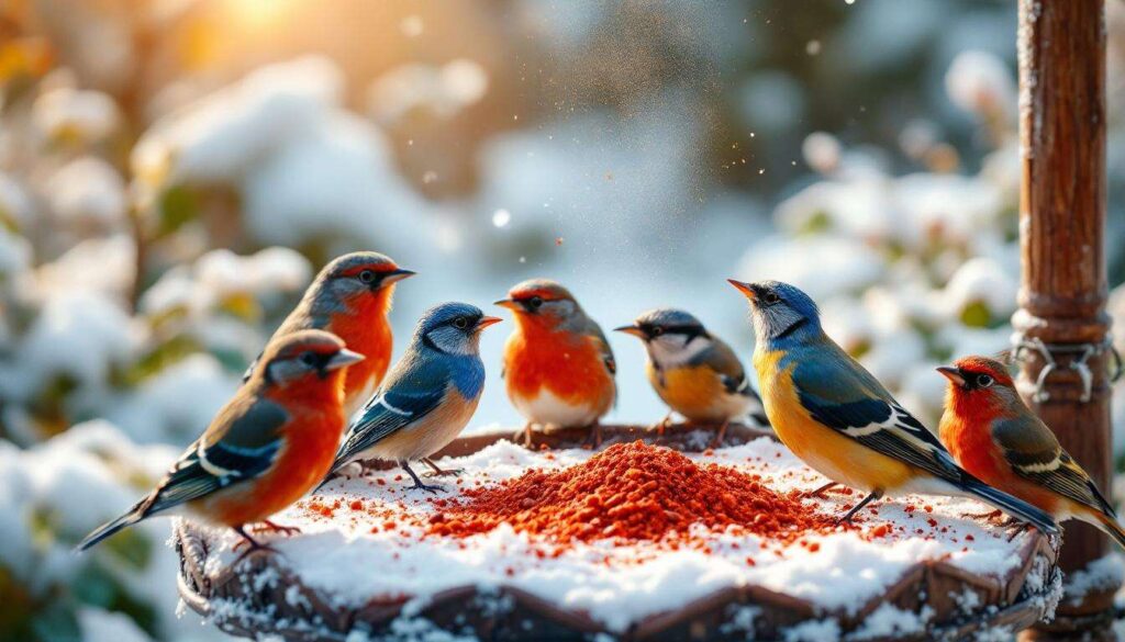 Warum Sie jetzt Chili über das Vogelfutter geben sollten