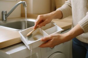 Waschmittelschublade der Waschmaschine in einer Minute reinigen: einfache Methode ohne Chemie