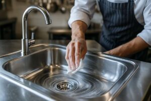Spüle mit Mehl polieren: Der Edelstahl-Trick, den Profiköche nutzen