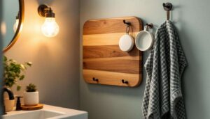 Wenig Platz im Bad? Dieser Schneidebrett-Trick ist genial