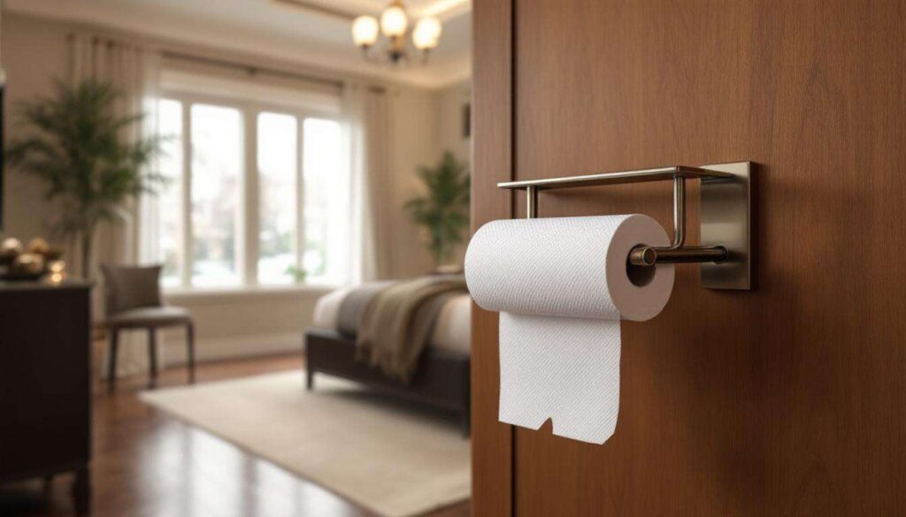 Aufräumen: Was ein Küchenrollenhalter im Schlafzimmer zu suchen hat